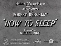 Watch How to Sleep (Short 1935)